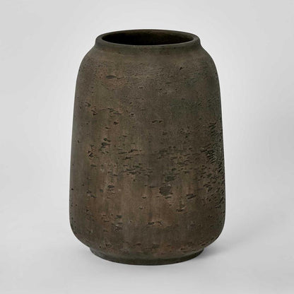 Tall Earth Brown Eco-Cement Planter - Image 1