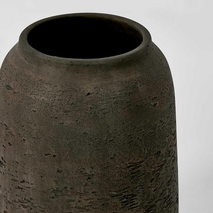 Tall Earth Brown Eco-Cement Planter - Image 2