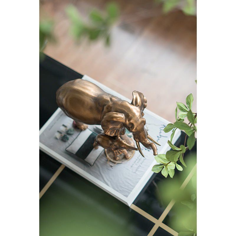Gold Elephant Decorative Sculpture - Image 6