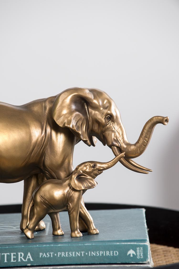 Gold Elephant Decorative Sculpture - Image 9