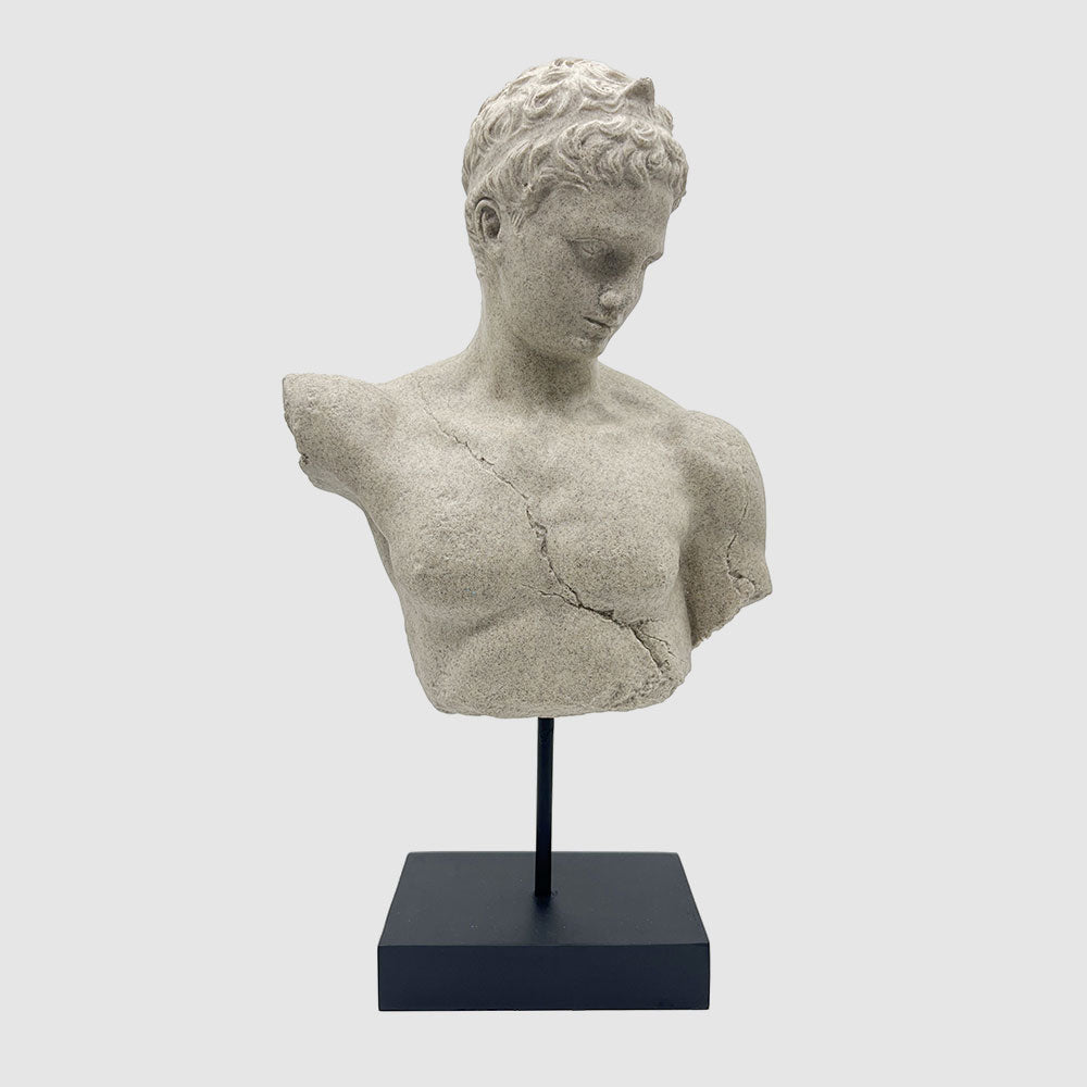 Beige Classical Bust on Stand - Image 1