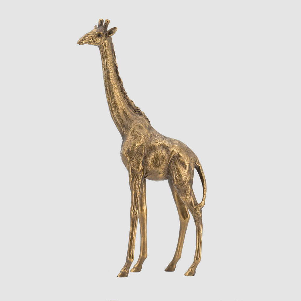 Large Gold Giraffe Decorative Sculpture - Image 1