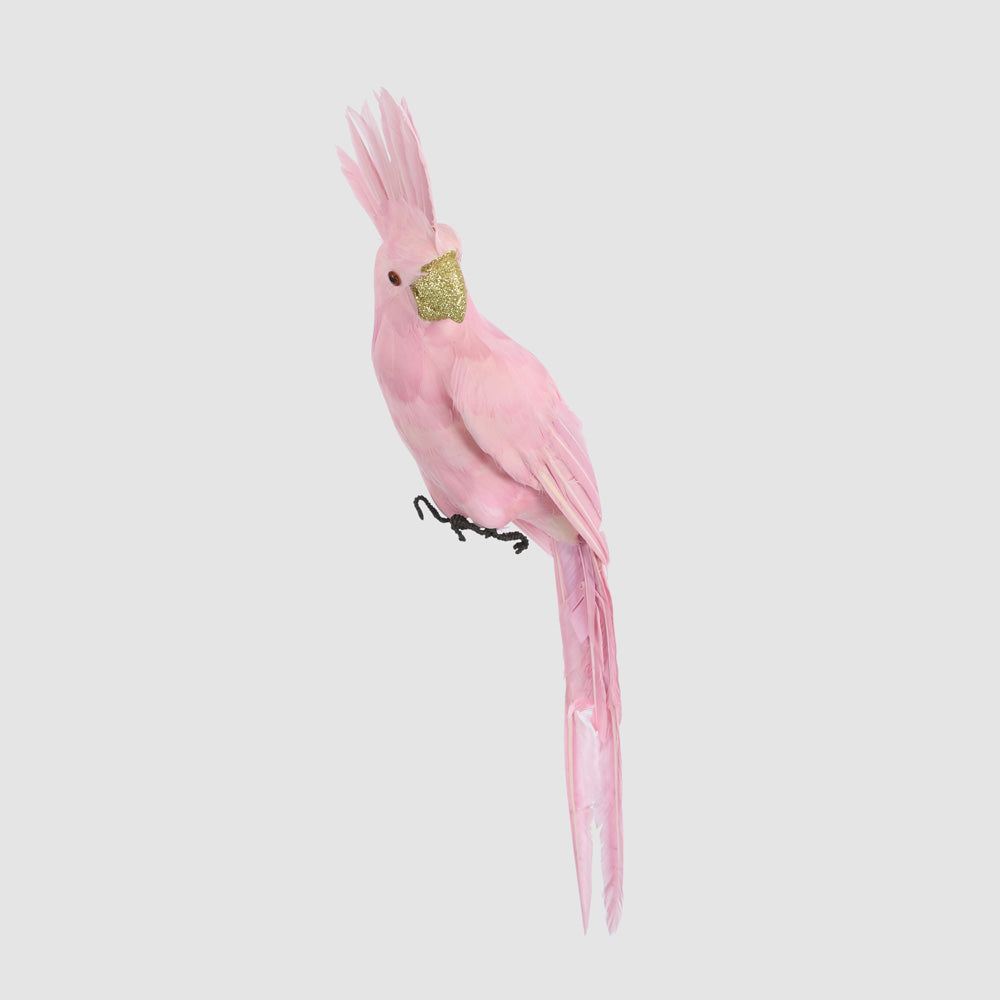 Pink Feather Parrot Decorative Ornament - Image 2
