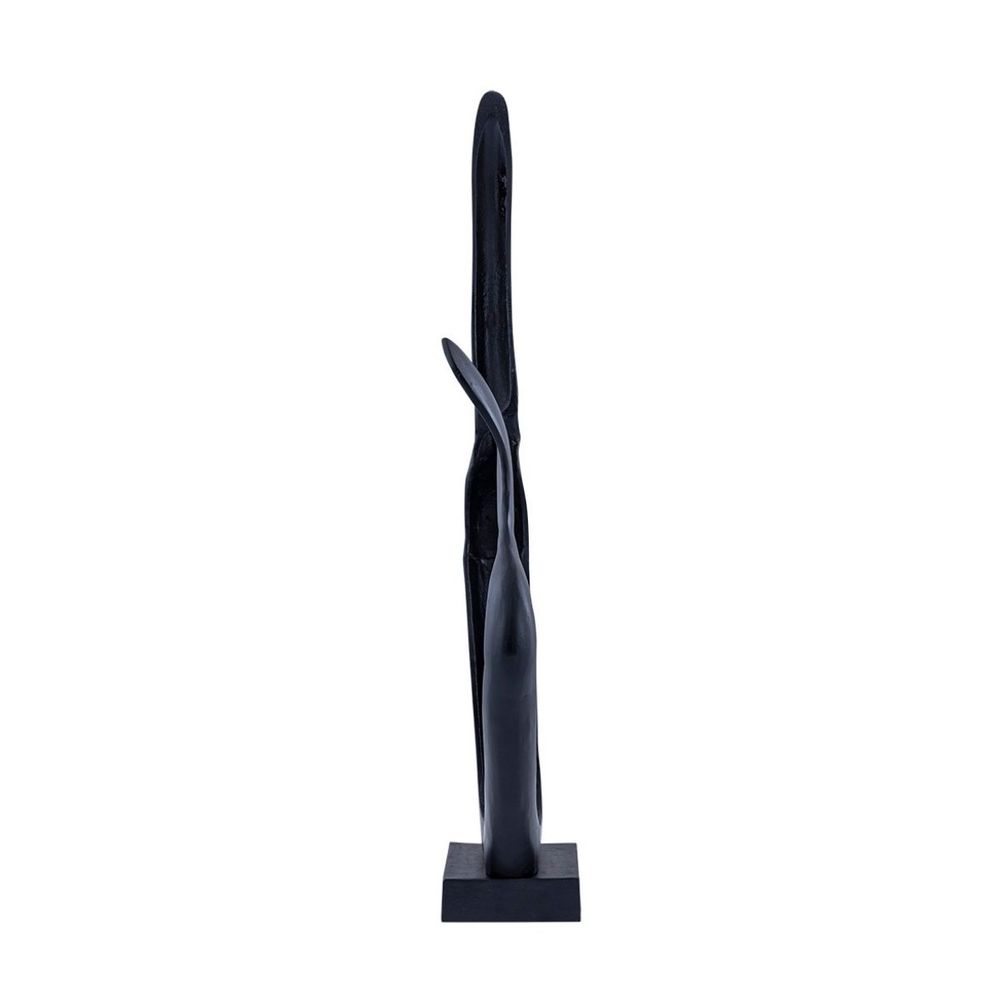 Matte Black Abstract Aluminum Sculpture - Image 3