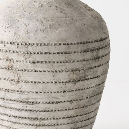 Clove Gray Textured Ceramic Vase - Image 3