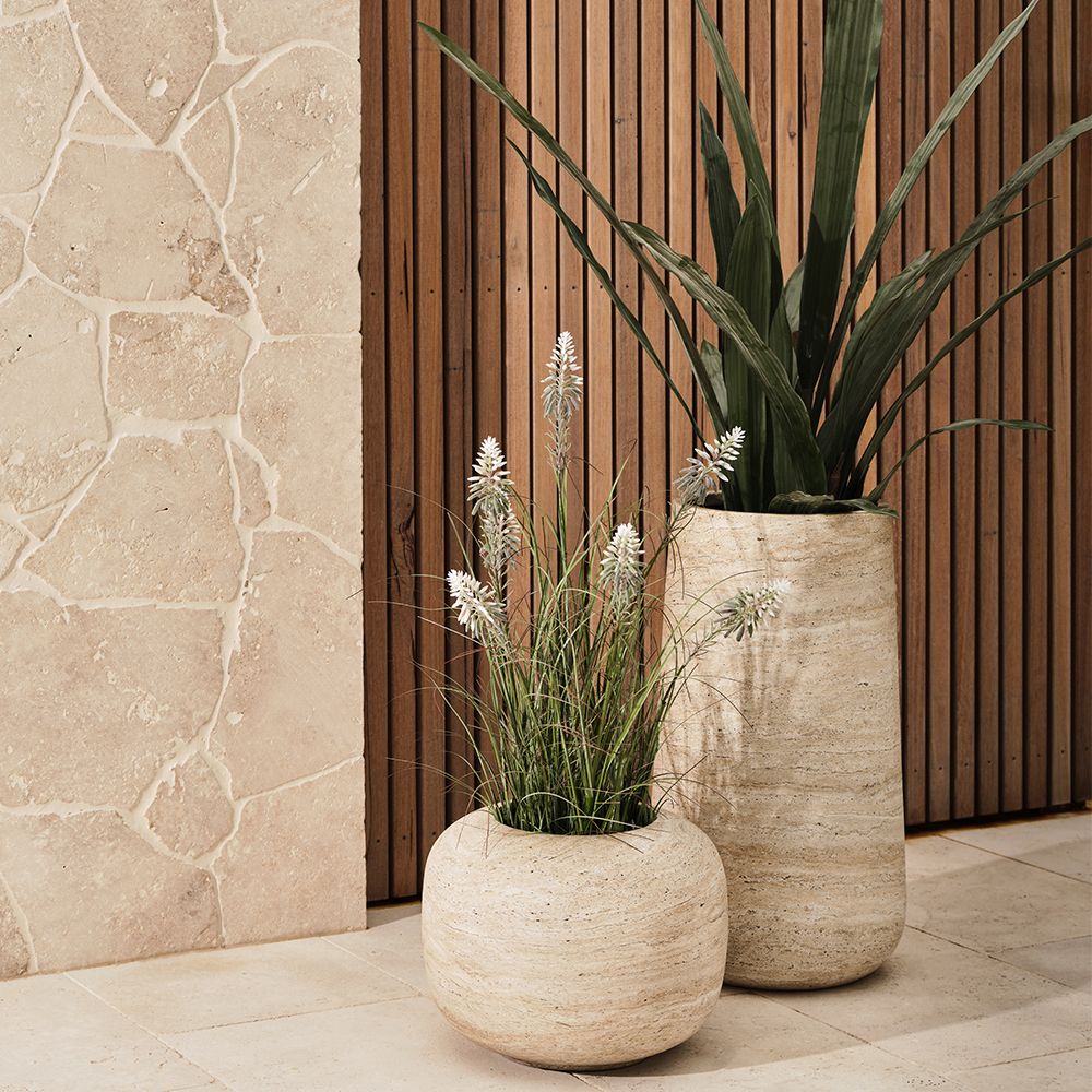 Tall Polystone Floor Planter - Image 1